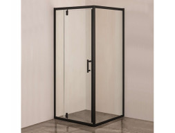 Душевое Ограждение «Comforty» Прозрачное Стекло, 185x90x90, Черный Профиль (30B)
