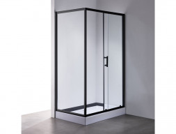 Душевое Ограждение «Comforty» Прозрачное Стекло, с Поддоном, 195x80x120, Черный Профиль (33B)