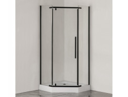 Душевое Ограждение «Comforty» Прозрачное Стекло, с Поддоном, 197,5x90x90, Черный Профиль (31NB)