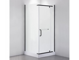 Душевое Ограждение «Comforty» Прозрачное Стекло, с Поддоном, 197,5x90x90, Черный Профиль (32NB)