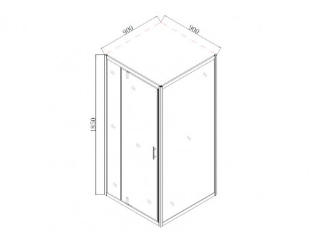 Душевое Ограждение «Comforty» Прозрачное Стекло, с Поддоном, 200x90x90, Белый (30BT)