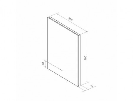 Зеркало «Comforty» Адонис-45, LED Подсветка, 45x70x3см (00-00013778CF)