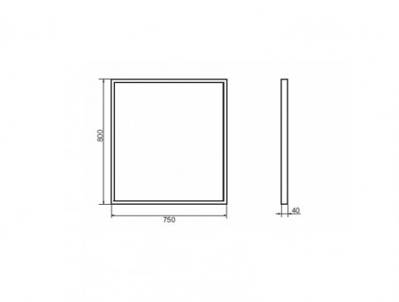 Зеркало «Comforty» Бредфорд-75, 75x80x4см, Графит (00-00009966CF)