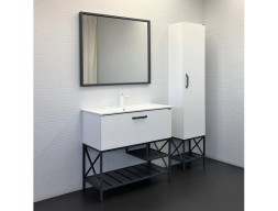 Зеркало «Comforty» Бредфорд-90, 90x80x4см, Серый (00-00009954CF)