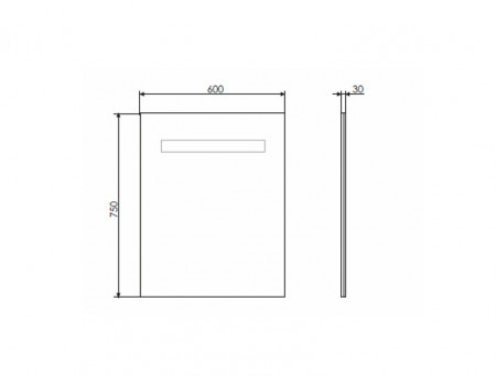 Зеркало «Comforty» Виола-60, Светодиодная Лента, 60x75x3см (00-00005257CF)