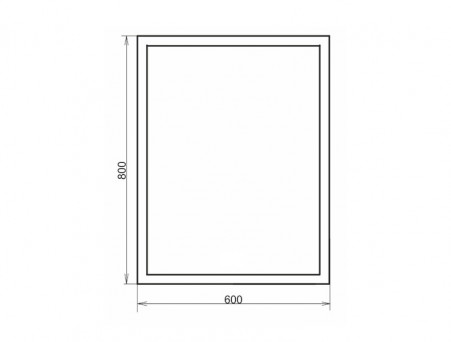 Зеркало «Comforty» Гиацинт-60, LED Подсветка, 60x80x3см (00-00005262CF)