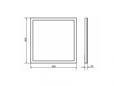 Зеркало «Comforty» Гиацинт-80, LED Подсветка, 80x80x3см (00-00005265CF)