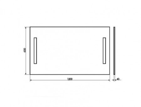Зеркало «Comforty» Жасмин-120, LED Подсветка, 120x65x3см (00-00013783CF)