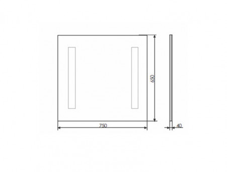 Зеркало «Comforty» Жасмин-75, LED Подсветка, 75x65x3см (00-00014139CF)
