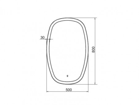 Зеркало «Comforty» Космея-50, Светодиодная Лента, 50x80x3см (00-00005260CF)