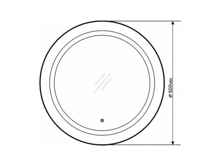 Зеркало «Comforty» Круг-60, Светодиодная Лента, 60x60x4см (00-00005261CF)