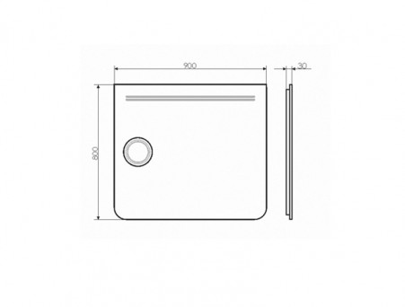Зеркало «Comforty» Лондон-90, LED Подсветка, 90x80x4см (00-00014140CF)