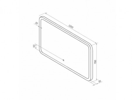 Зеркало «Comforty» Лотос-120, LED Подсветка, 120x70x4см (00-00013494CF)