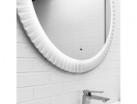 Зеркало «Comforty» Мадрид-90, LED Подсветка, 90x90x3см, Белый Глянец (00-00014166CF)