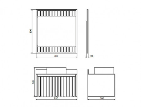Зеркало «Comforty» Марсель-75, 75x80x2,5см, Белое (00-00012269CF)