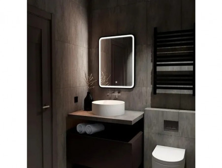 Зеркало «Comforty» Нобилис-60, LED Подсветка, 60x80x3см, Черная Рамка (00-00005256CF)