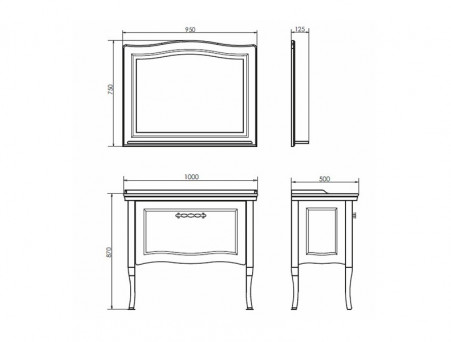 Зеркало «Comforty» Павия-95, 95x75x12,5см, Белый Глянец (00004147986CF)