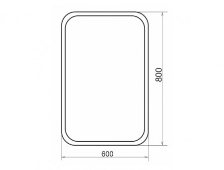 Зеркало «Comforty» Пион-60, Подсветка, Бесконтактный Сенсор, 60x80x3см (00-00012704CF)