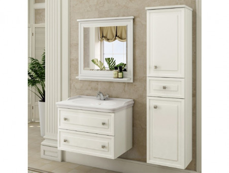 Зеркало «Comforty» Феррара-80, 78x77x12см, Белый (00004151059CF)