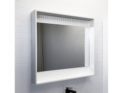 Зеркало-Короб «Comforty» Марсель-90, 88x80x12см, Белый (00-00013685CF)