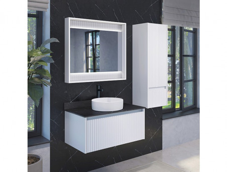 Зеркало-Короб «Comforty» Марсель-90, 88x80x12см, Белый (00-00013685CF)