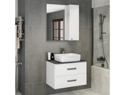 Зеркало-Шкаф «Comforty» Амстердам-75, 75x80x17см, Белый (00004144209CF)