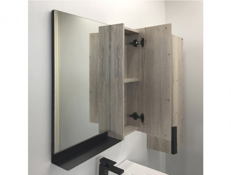 Зеркало-Шкаф «Comforty» Бонн-75, 73x80x14см, Дуб Дымчатый (00-00008473CF)