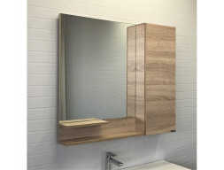 Зеркало-Шкаф «Comforty» Варна-90, 90x80x15см, Дуб Сонома (00-00009918CF)