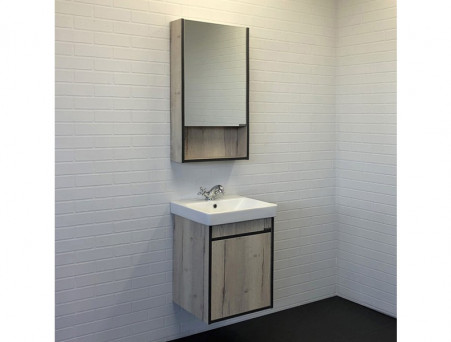 Зеркало-Шкаф «Comforty» Вена-45, 45x80x15см, Дуб Дымчатый (00-00006652CF)