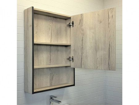 Зеркало-Шкаф «Comforty» Вена-55, 55x80x15см, Дуб Дымчатый (00-00009271CF)