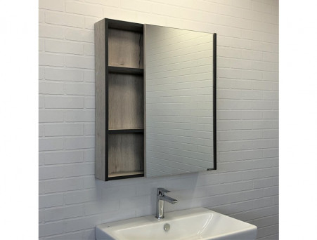 Зеркало-Шкаф «Comforty» Вена-70, 70x80x15см, Дуб Дымчатый (00-00009272CF)