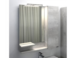 Зеркало-Шкаф «Comforty» Верона-75, 75x80x15см, Дуб Белый (00004137100CF)