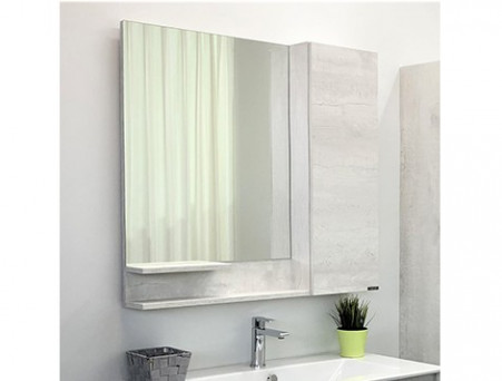 Зеркало-Шкаф «Comforty» Верона-90, 90x80x15см, Дуб Белый (00004136714CF)