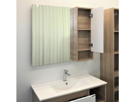 Зеркало-Шкаф «Comforty» Гамбург-90, 90x80x15см, Дуб Сонома (00004142227CF)