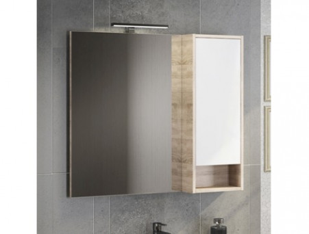 Зеркало-Шкаф «Comforty» Гамбург-90, 90x80x15см, Дуб Сонома (00004142227CF)