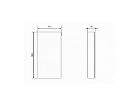 Зеркало-Шкаф «Comforty» Дуэт-50, 48,5x80x14см, Дуб Темно-Коричневый (00-00017203CF)