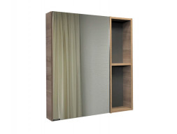 Зеркало-Шкаф «Comforty» Дуэт-75, 71,5x8x14,5см, Дуб Натуральный (00-00009924CF)