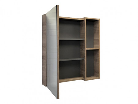 Зеркало-Шкаф «Comforty» Дуэт-75, 71,5x8x14,5см, Дуб Натуральный (00-00009924CF)