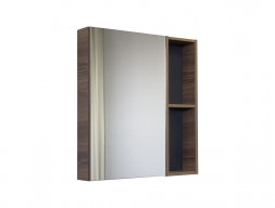 Зеркало-Шкаф «Comforty» Дуэт-75, 71,5x8x14,5см, Дуб Темно-Коричневый (00-00017204CF)