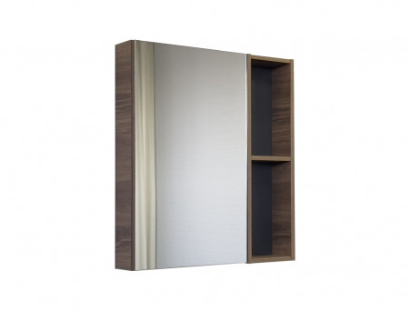 Зеркало-Шкаф «Comforty» Дуэт-75, 71,5x8x14,5см, Дуб Темно-Коричневый (00-00017204CF)