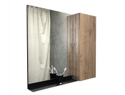 Зеркало-Шкаф «Comforty» Кёльн-90, 88x80x14см, Дуб Темный (00004147987CF)