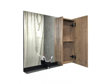 Зеркало-Шкаф «Comforty» Кёльн-90, 88x80x14см, Дуб Темный (00004147987CF)