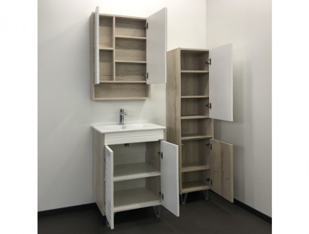 Зеркало-Шкаф «Comforty» Клеон-60, 60x80x13,5см, Дуб Дымчатый (00-00002045CF)