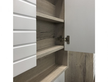 Зеркало-Шкаф «Comforty» Клеон-60, 60x80x13,5см, Дуб Дымчатый (00-00002045CF)