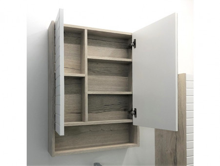 Зеркало-Шкаф «Comforty» Клеон-60, 60x80x13,5см, Дуб Дымчатый (00-00002045CF)