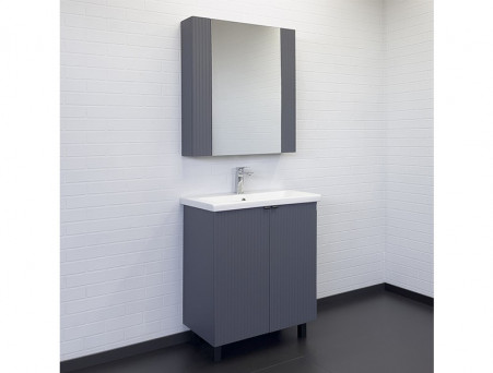 Зеркало-Шкаф «Comforty» Лима-70, 70x80x17,5см, Антрацит (00-00004891CF)