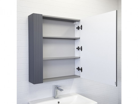 Зеркало-Шкаф «Comforty» Лима-70, 70x80x17,5см, Антрацит (00-00004891CF)