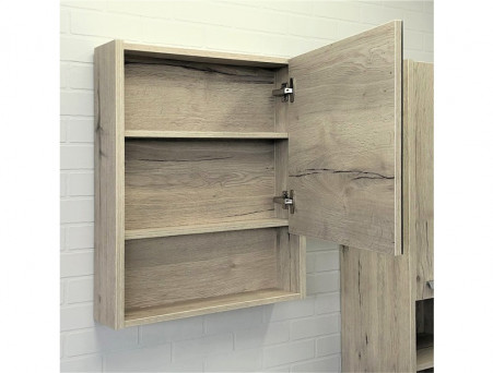 Зеркало-Шкаф «Comforty» Марио-60, 59,5x70x14см, Дуб Дымчатый (00-00005201CF)