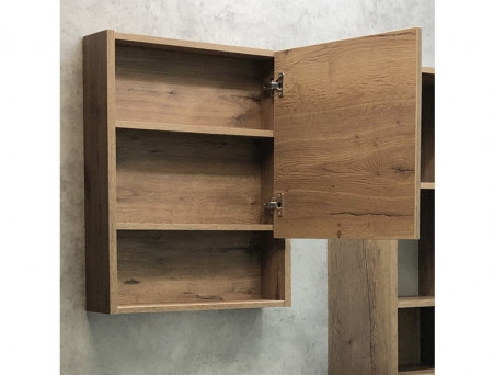 Зеркало-Шкаф «Comforty» Марио-60, 59,5x70x14см, Дуб Темный (00-00004158CF)