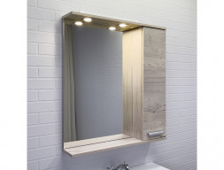 Зеркало-Шкаф «Comforty» Марио-75, 75x83,5x15,5см, Дуб Дымчатый (00-00016020CF)